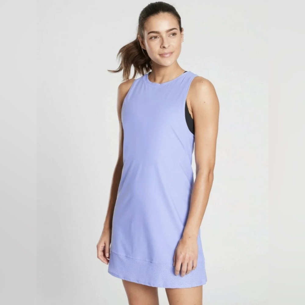 New Athleta Pacifica II Dress Purple Petite Large Lycra Spandex UPF NWT